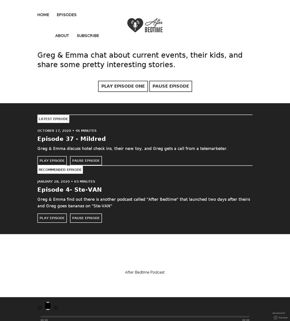 after-bedtime.com — Shopify storefront screenshot