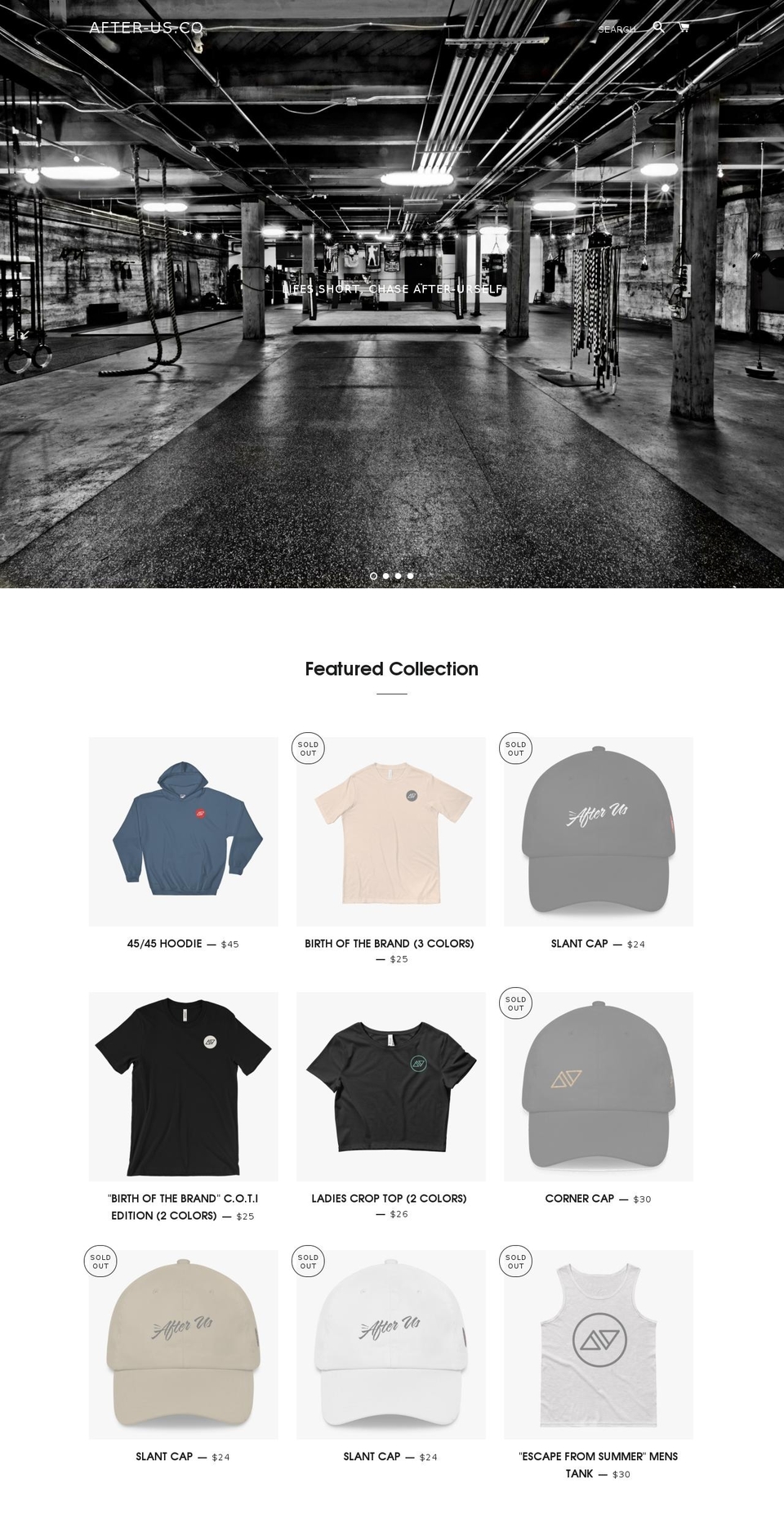 after-vs.com — Shopify storefront screenshot