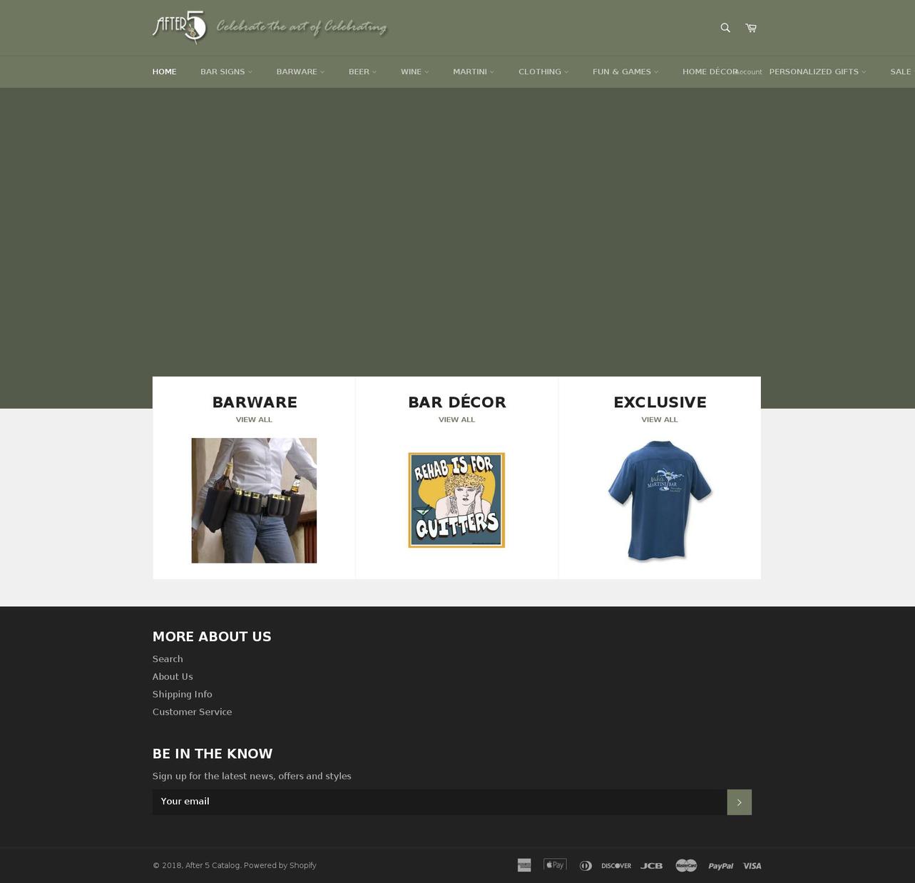 after5catalog.com shopify website screenshot