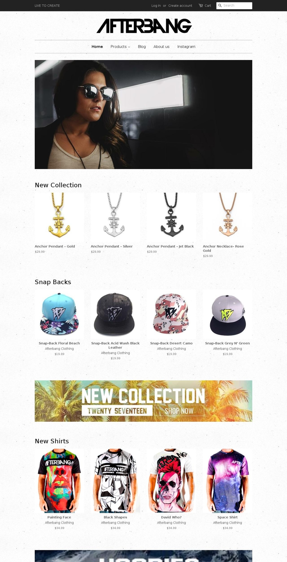 afterbang.ca shopify website screenshot