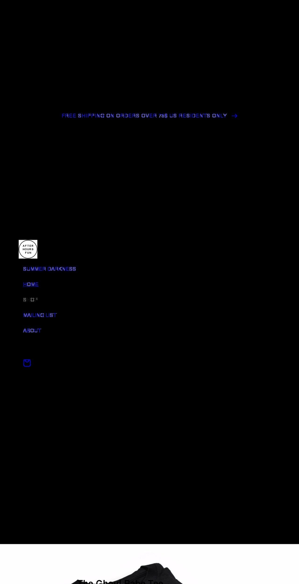 afterhoursfun.com shopify website screenshot