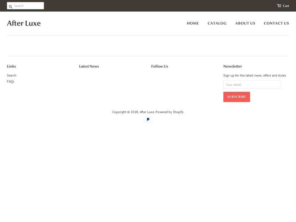 afterluxe.com — Shopify storefront screenshot