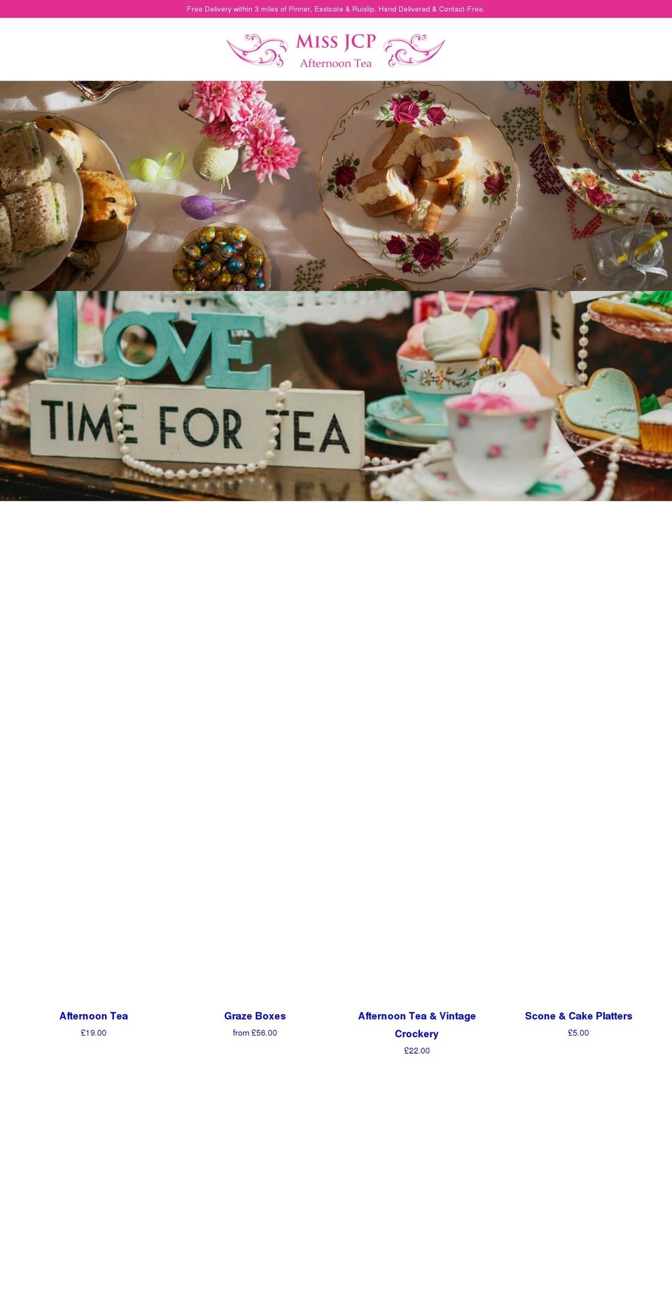 afternoonteahire.co.uk shopify website screenshot