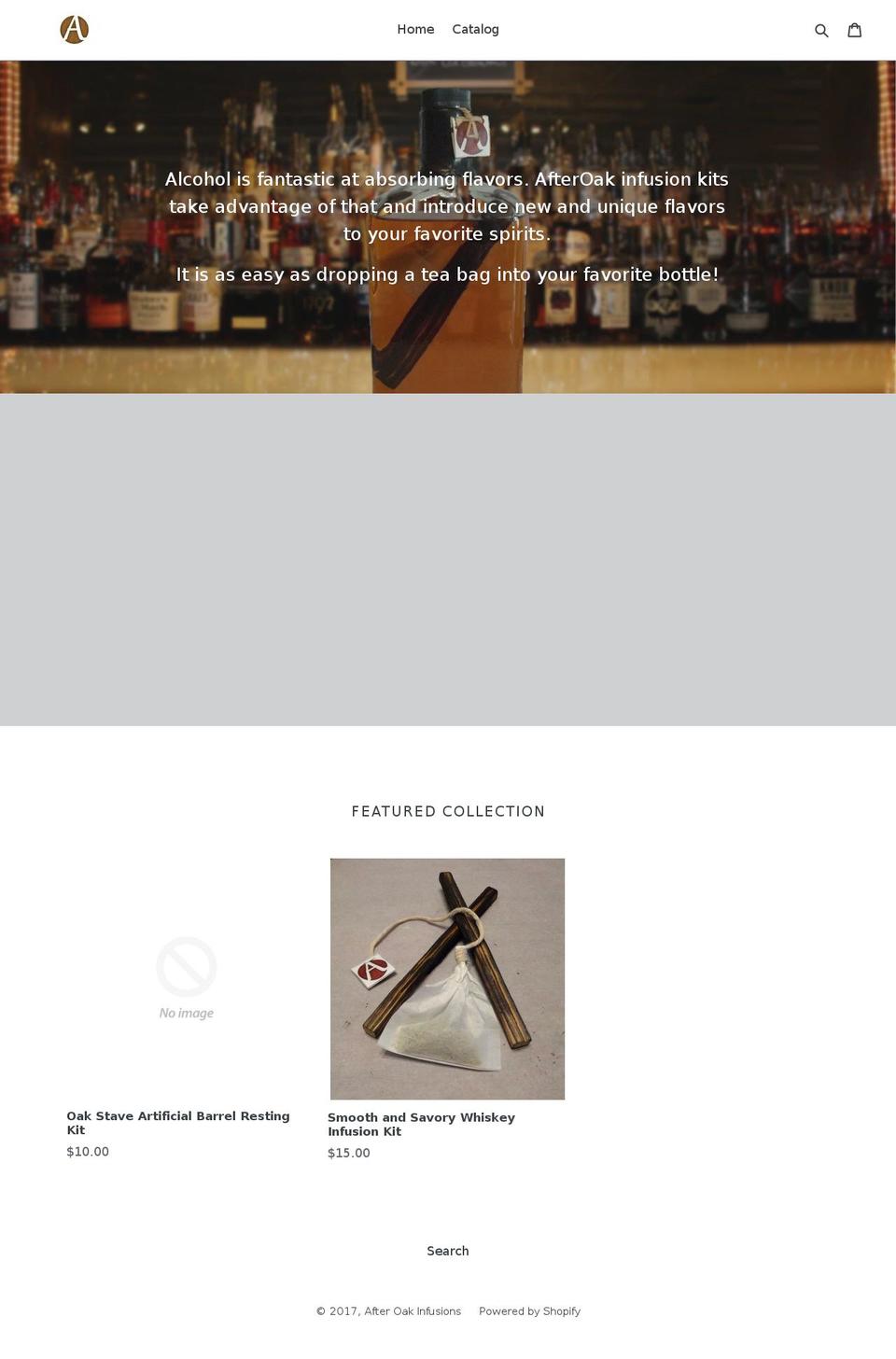 afteroak.com shopify website screenshot