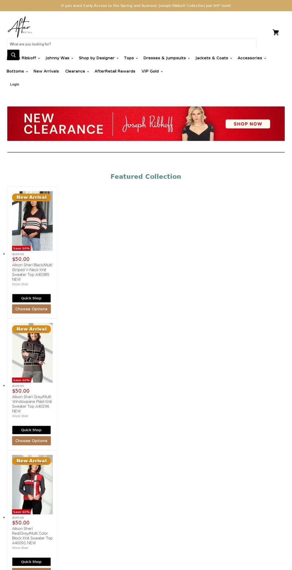 afterretail.com shopify website screenshot