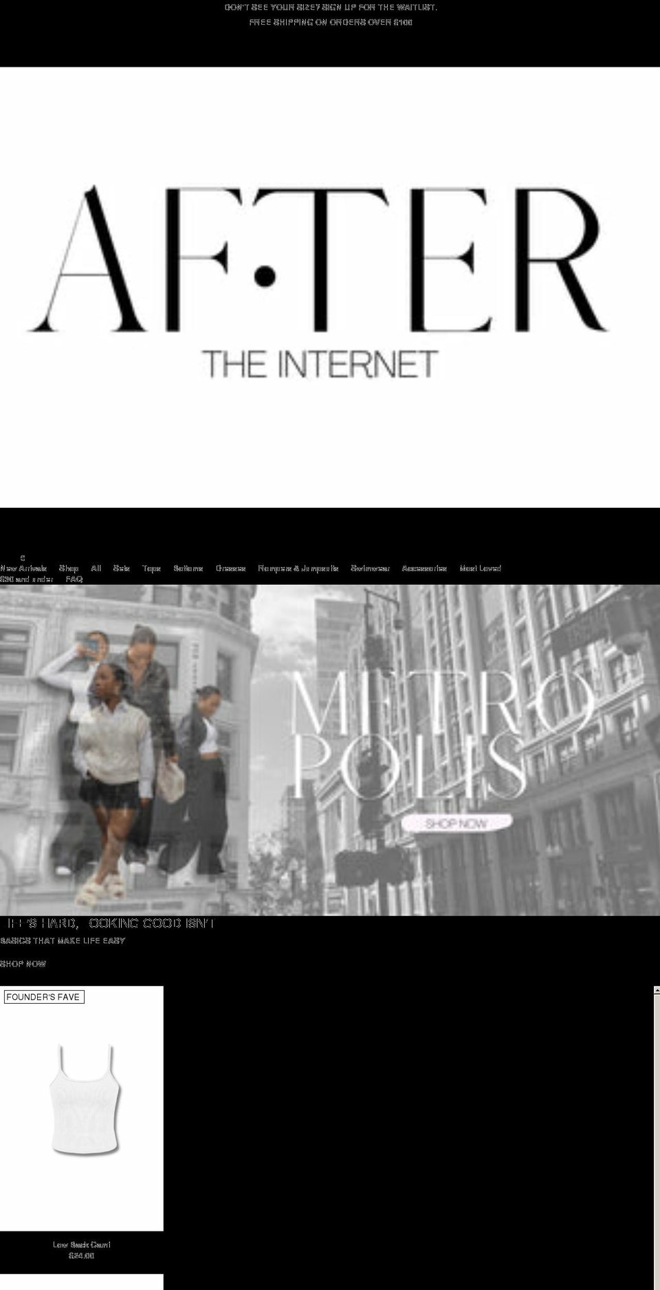 aftertheinternet.shop shopify website screenshot