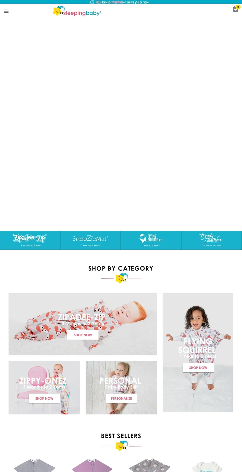 master Shopify theme site example aftertheswaddle.com