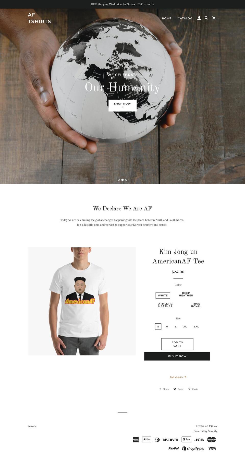 aftshirt.com — Shopify storefront screenshot
