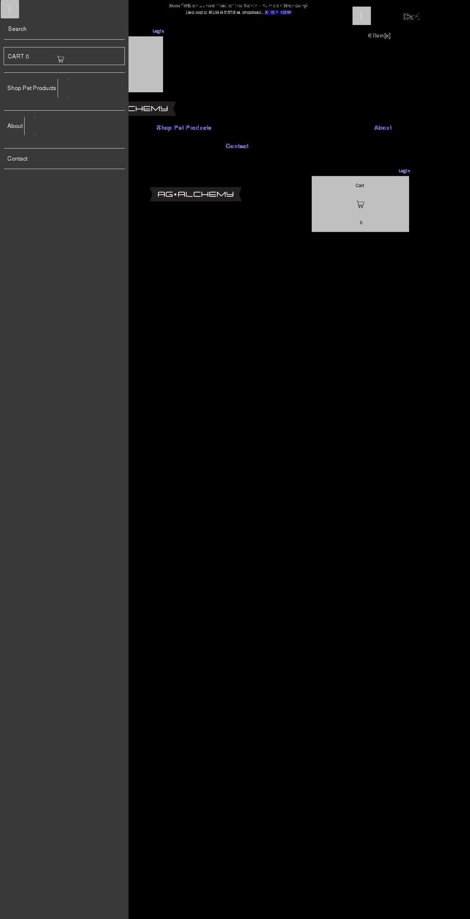 ag-alchemy.com shopify website screenshot