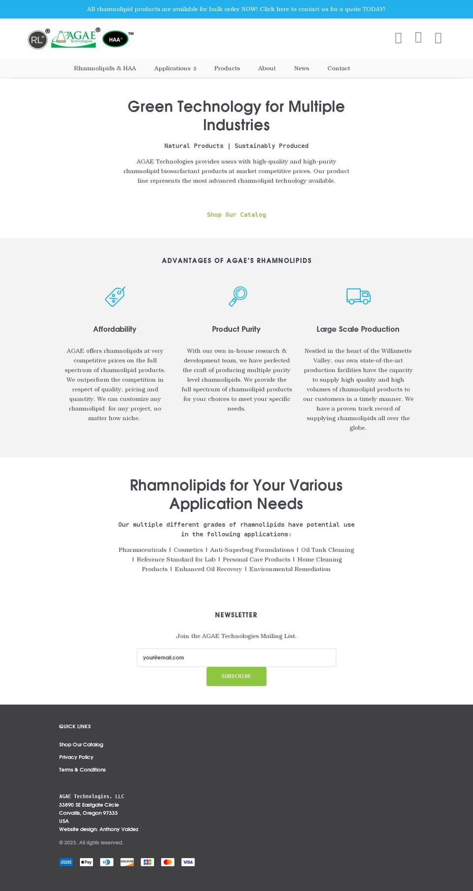 agaetech.com shopify website screenshot