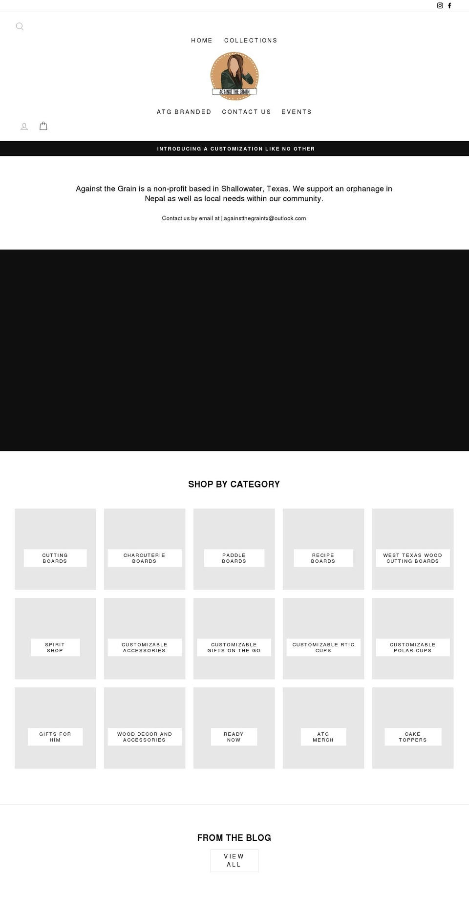 againstthegraintexas.org shopify website screenshot