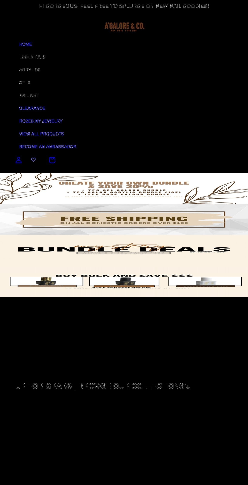 agaloreco.com shopify website screenshot