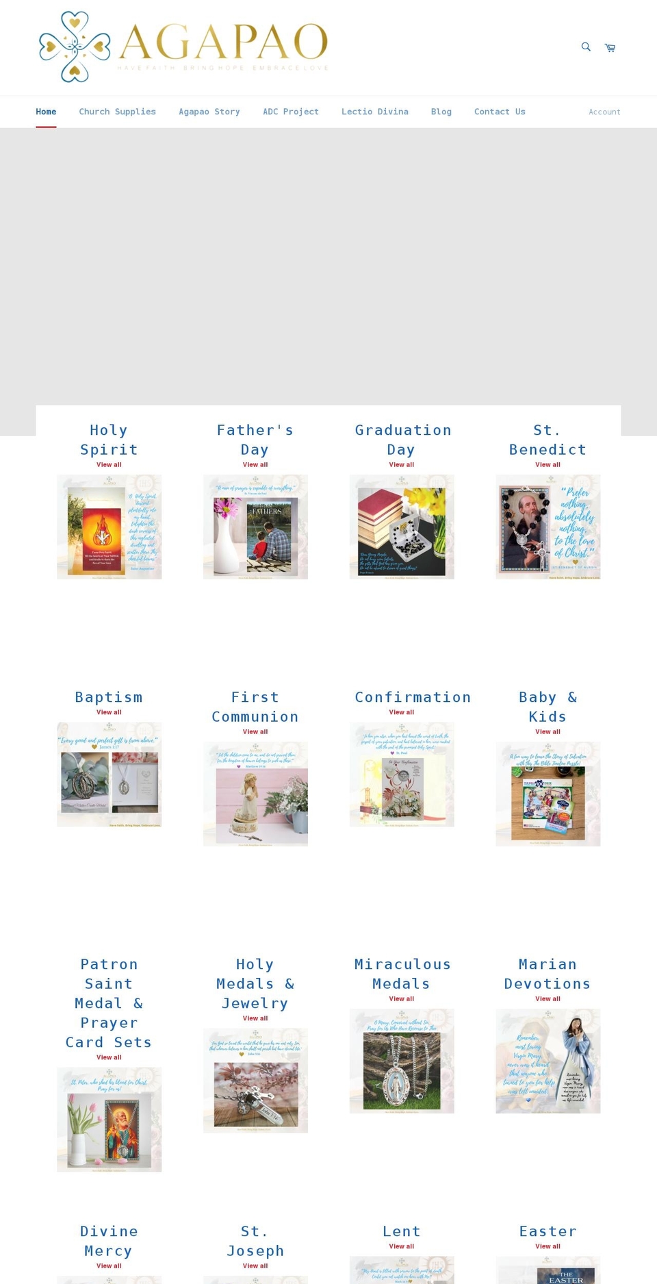 agapaostore.com shopify website screenshot
