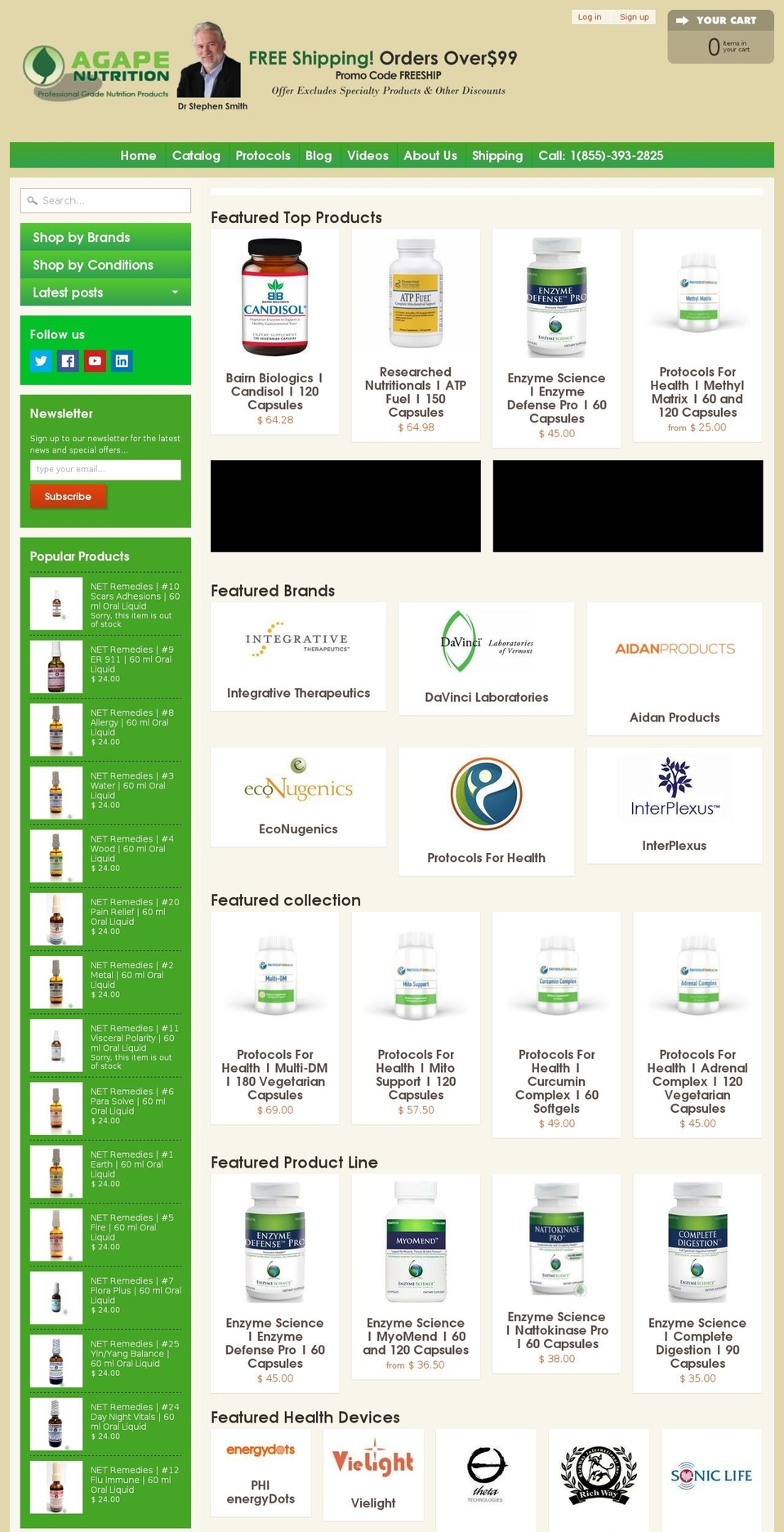 agapenutrition.com shopify website screenshot
