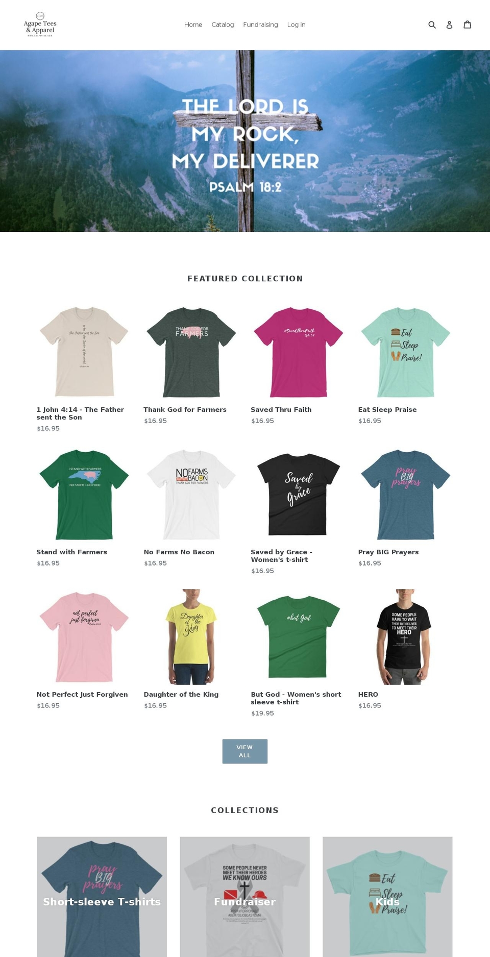 agapetees.com — Shopify storefront screenshot