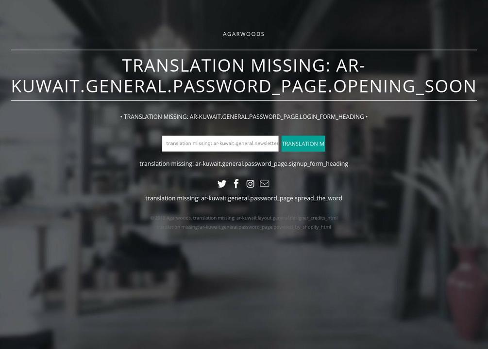 agarwoods.com — Shopify storefront screenshot
