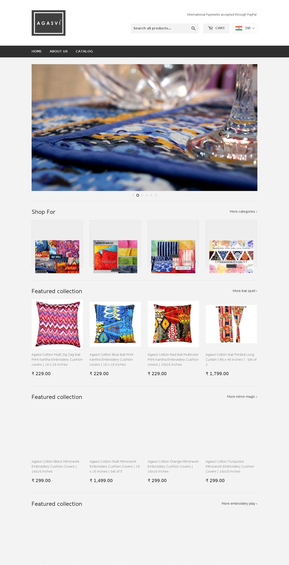 agasvi.com — Shopify storefront screenshot
