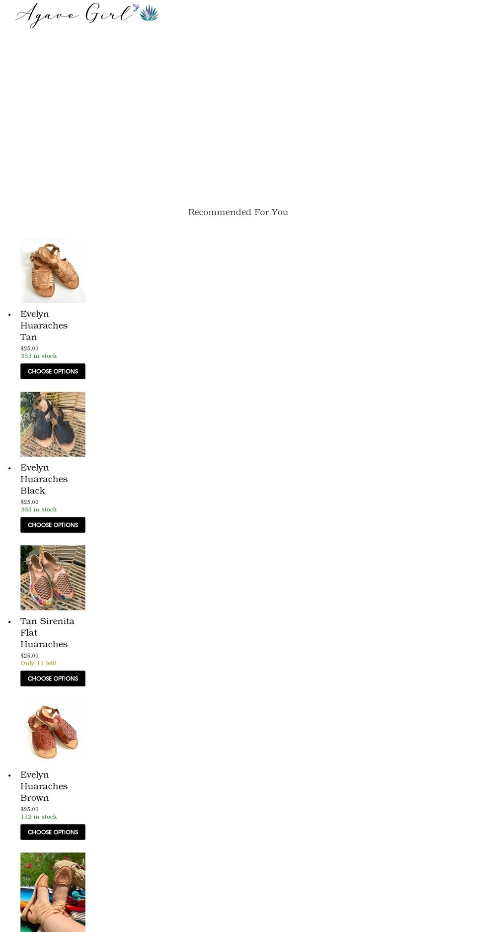 agavegirlboutique.com — Shopify storefront screenshot
