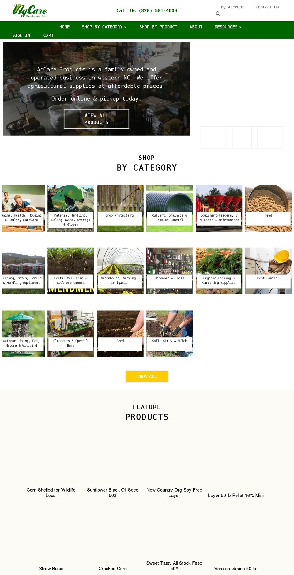 agcareproducts.com shopify website screenshot