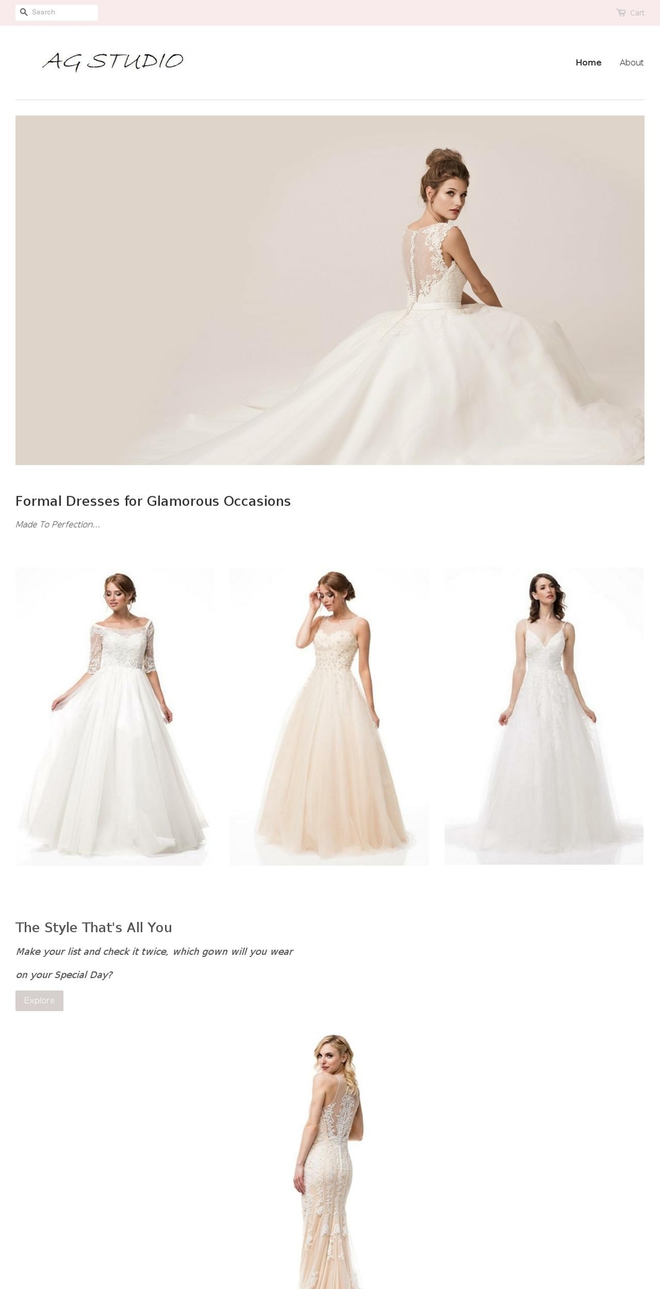 agdresses.com — Shopify storefront screenshot