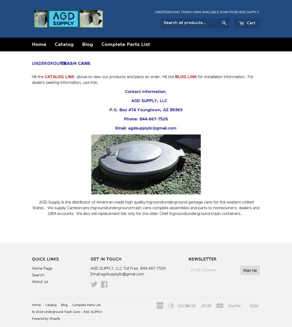agdsupply.com — Shopify storefront screenshot