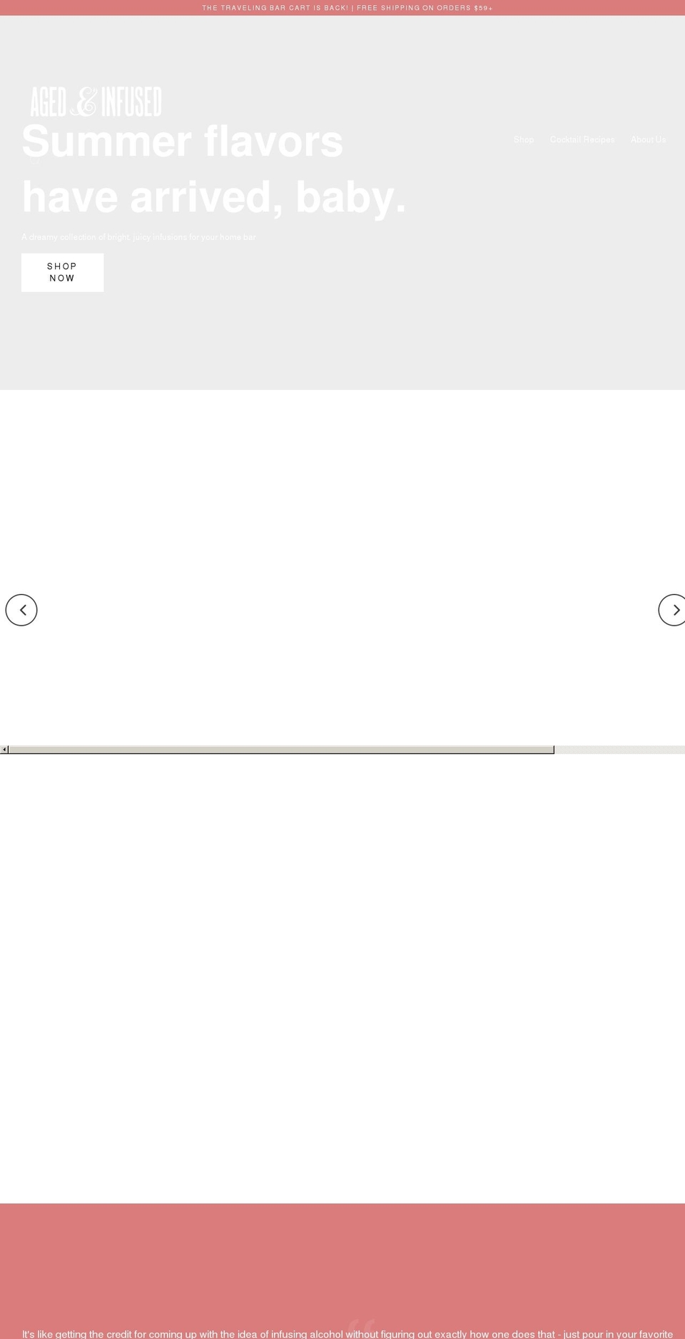 agedandinfused.com shopify website screenshot