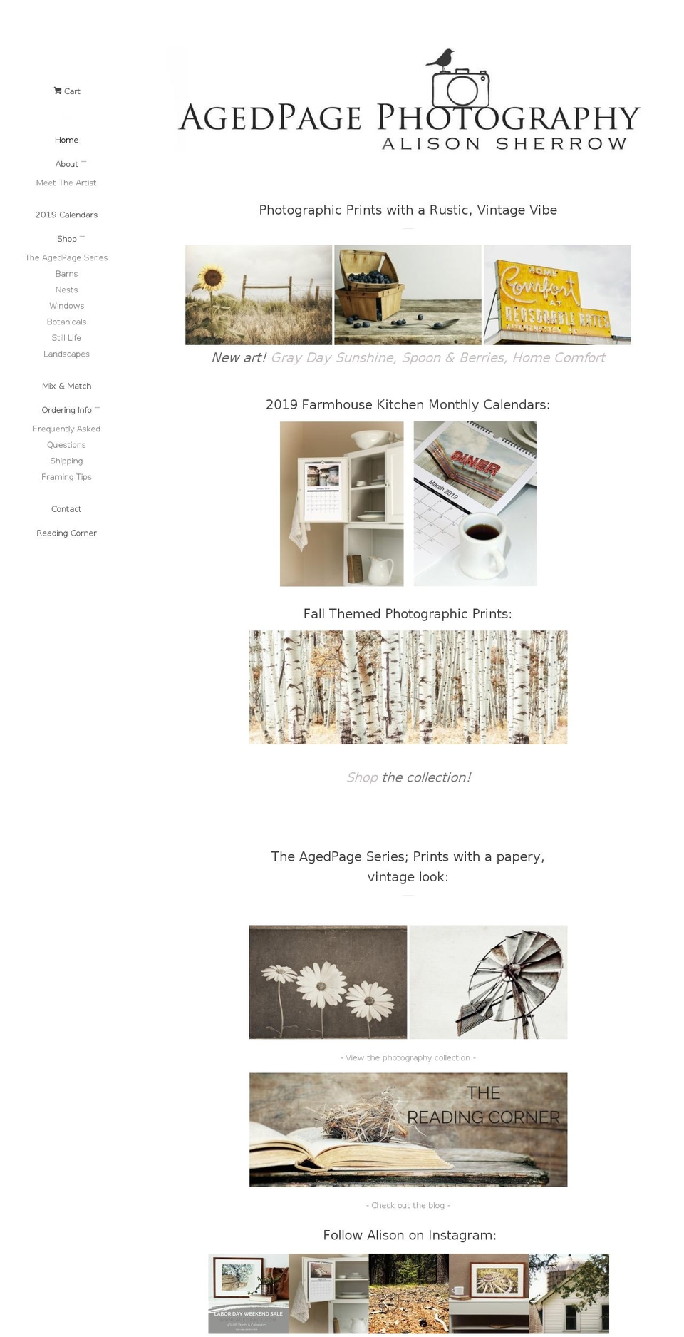 agedpage.com — Shopify storefront screenshot