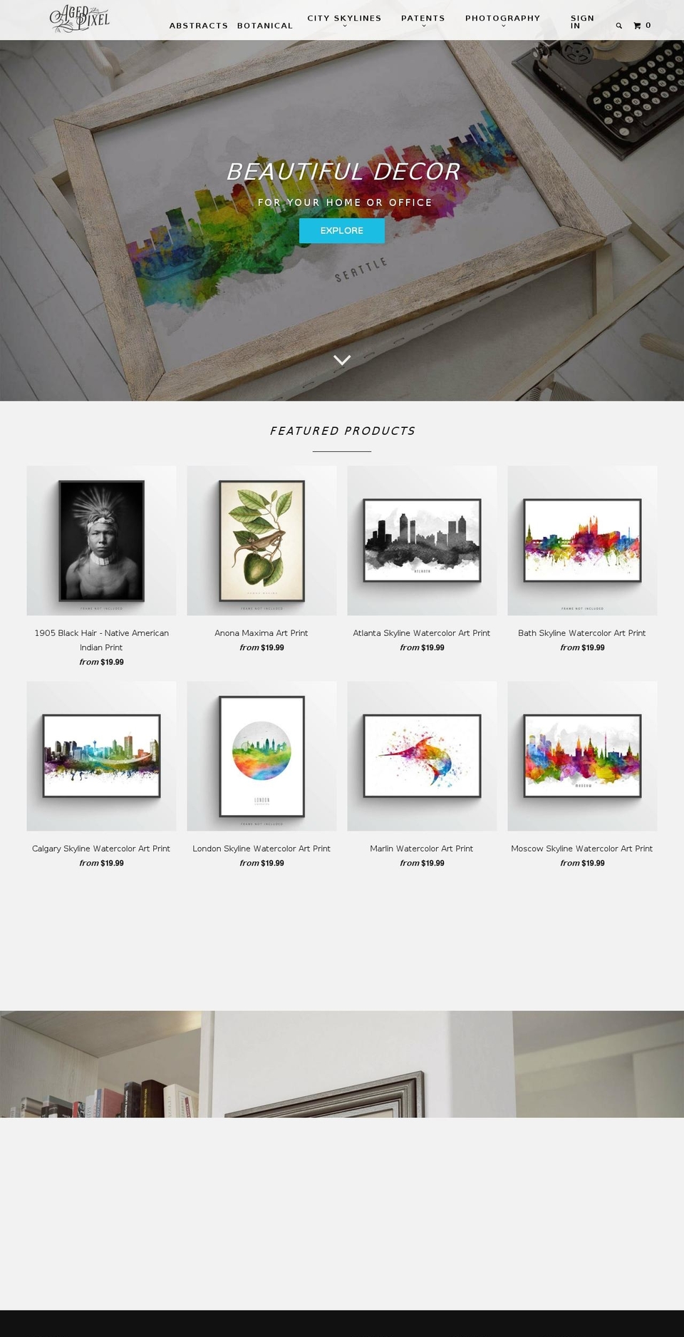 agedpixel.com — Shopify storefront screenshot