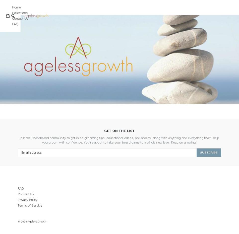 agelessgrowth.com — Shopify storefront screenshot