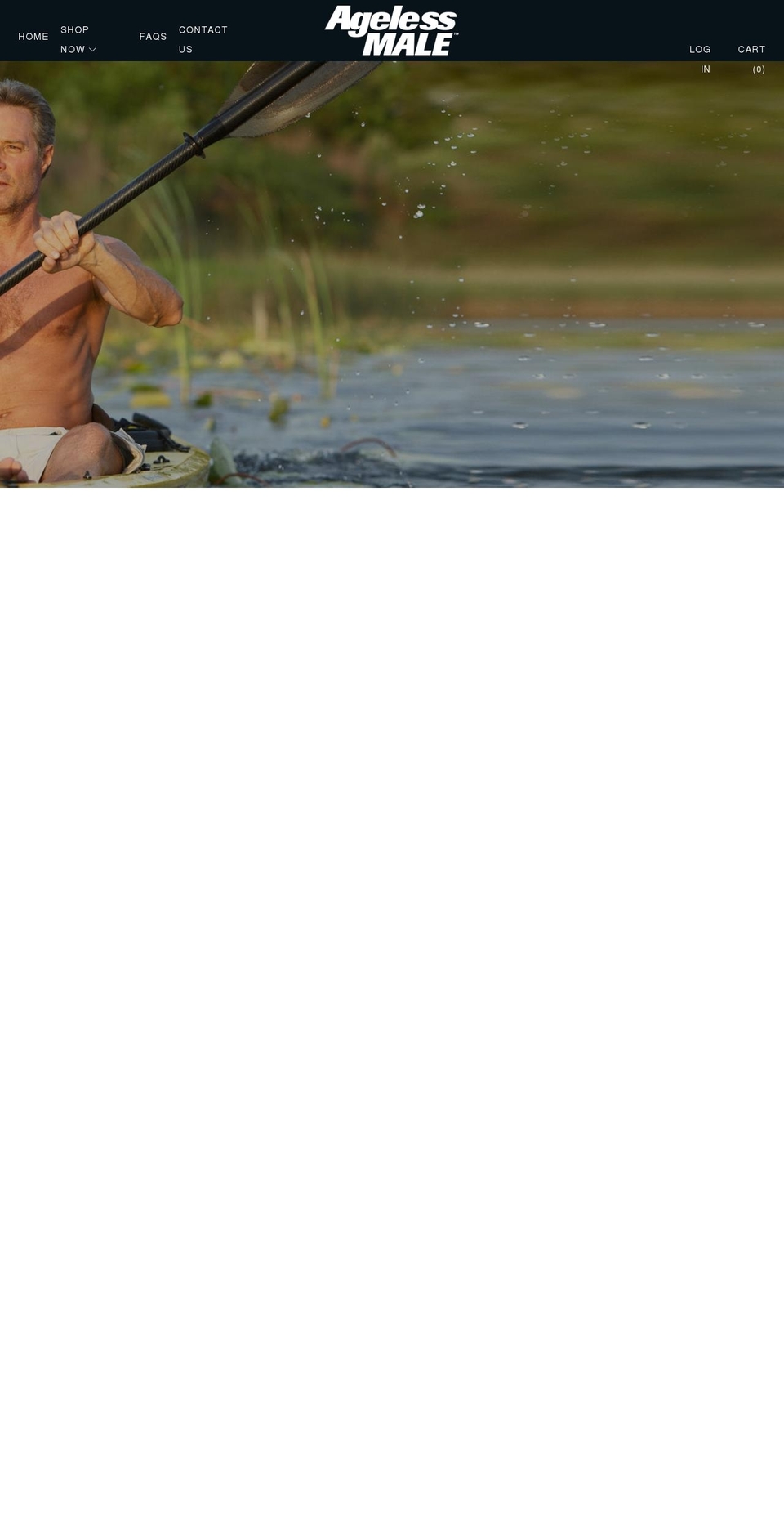 agelessmale.ca shopify website screenshot