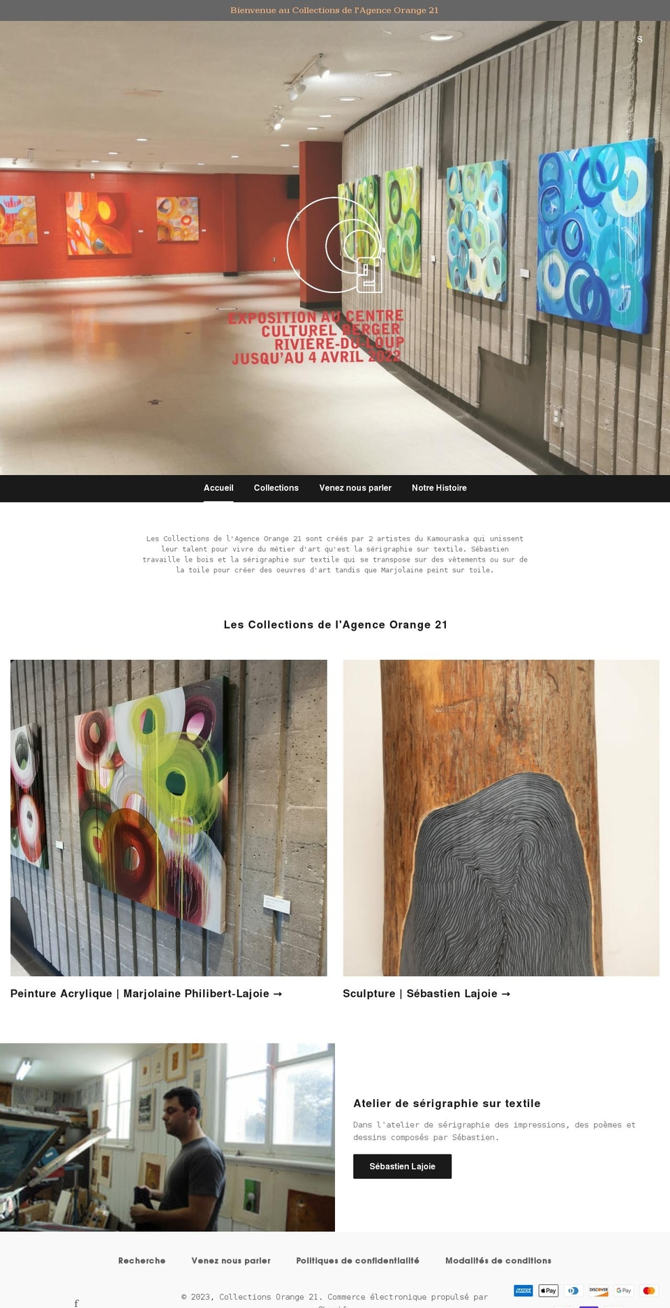 agenceorange21.com shopify website screenshot