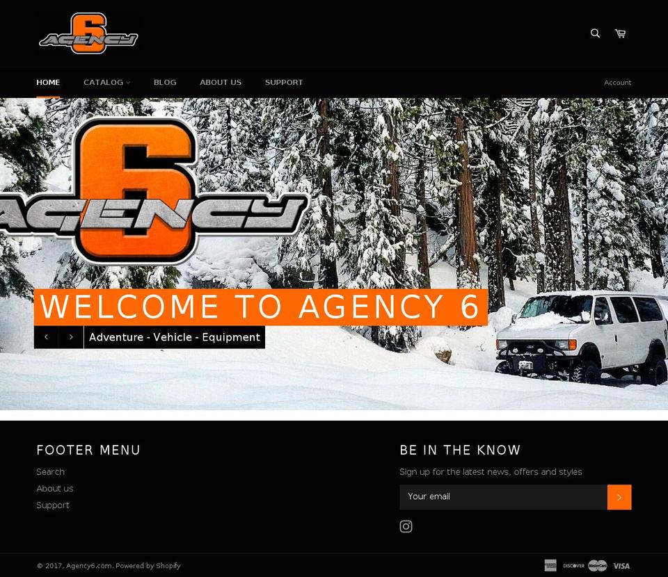 agency6.com shopify website screenshot