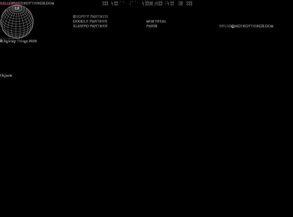 agencythings.com shopify website screenshot