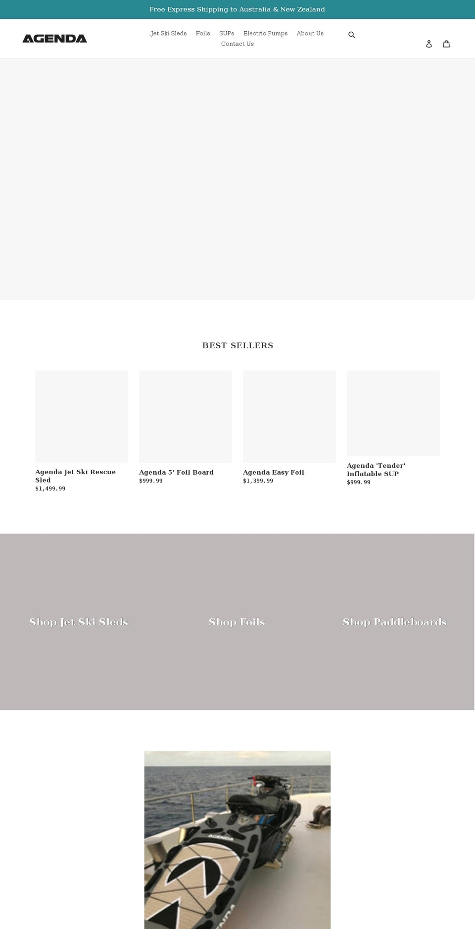 agendasurfco.com shopify website screenshot