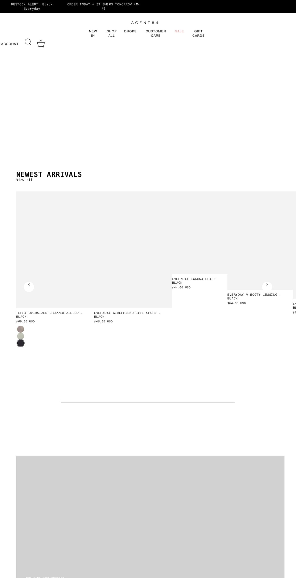 agent84.com shopify website screenshot