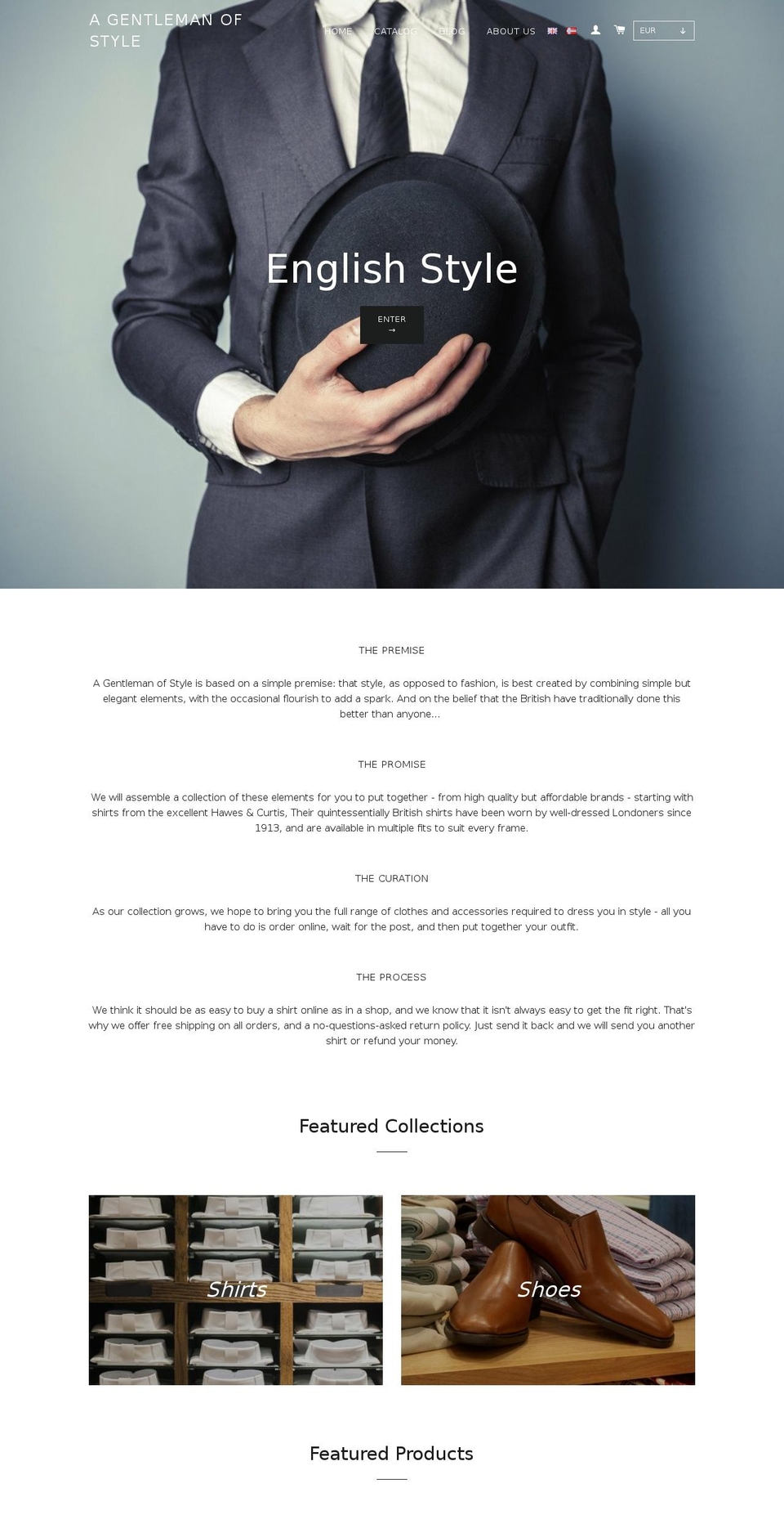 agentlemanofstyle.com — Shopify storefront screenshot