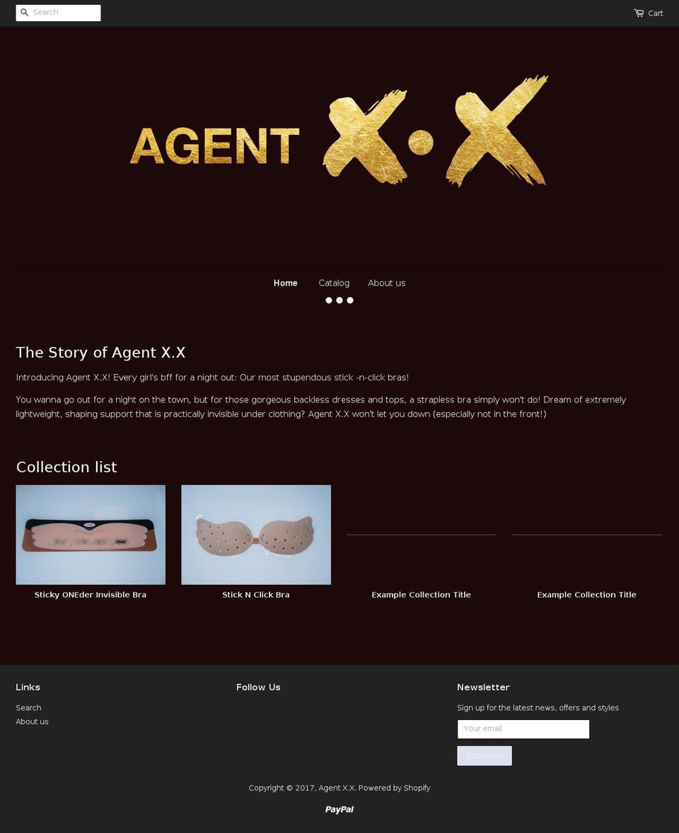 agentxx.com shopify website screenshot