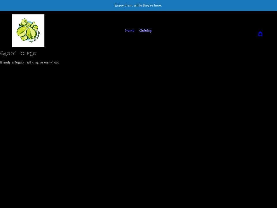 ageoffoliage.com shopify website screenshot