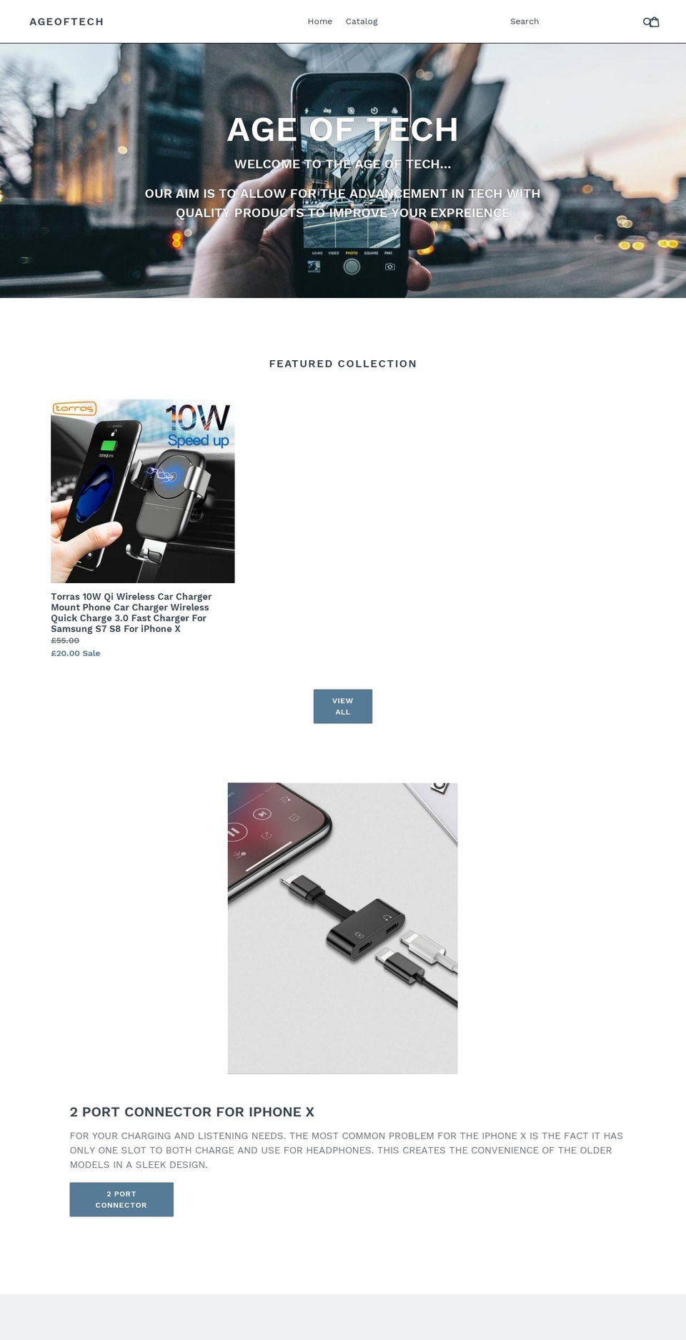ageoftech.com — Shopify storefront screenshot