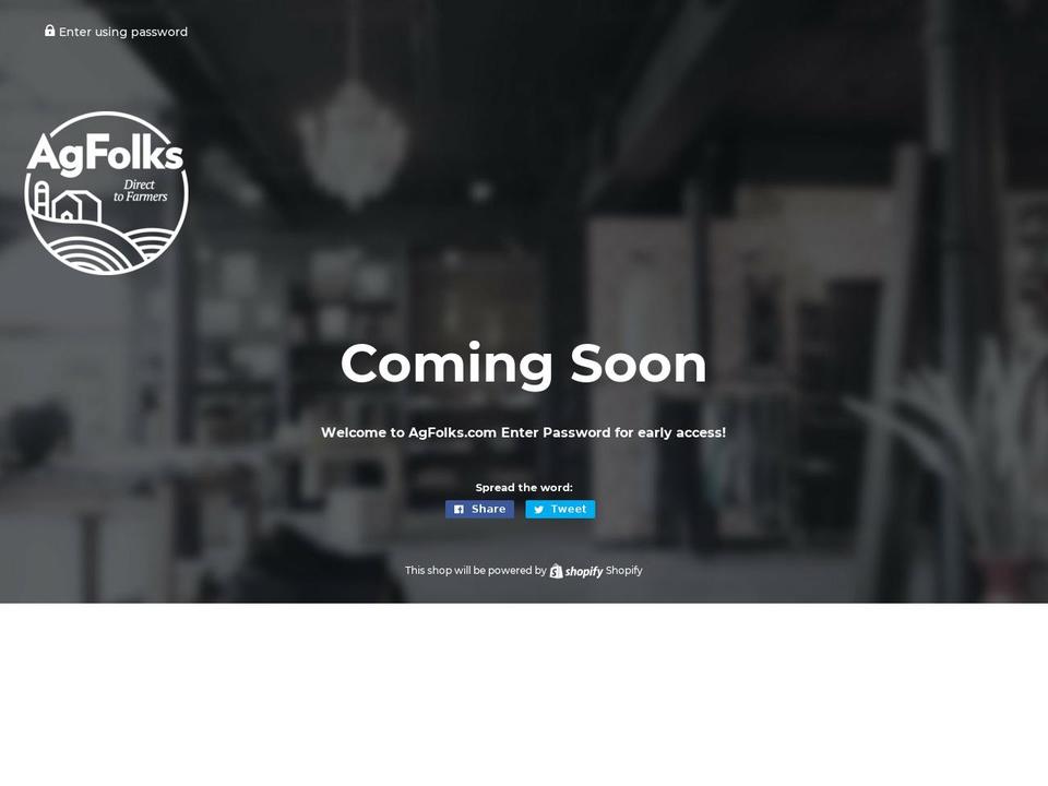 agfolks.com — Shopify storefront screenshot