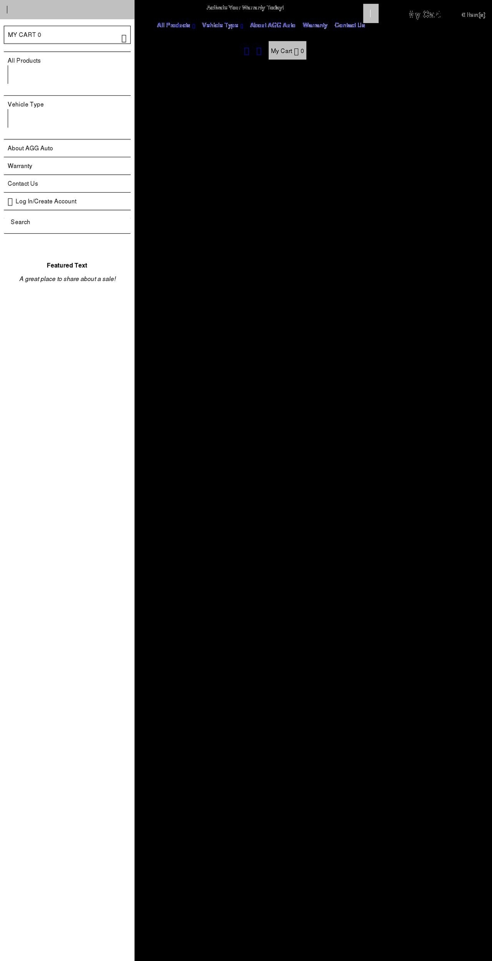 agg-auto.com shopify website screenshot