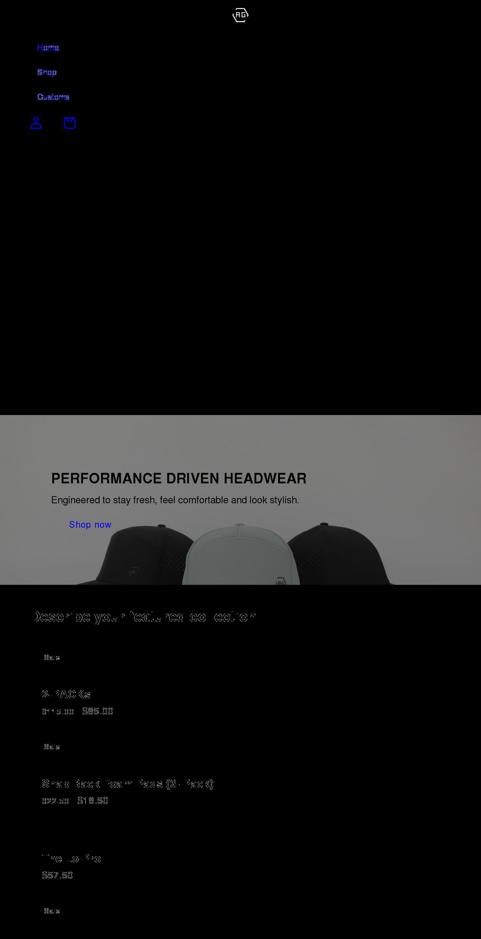agheadwear.com shopify website screenshot