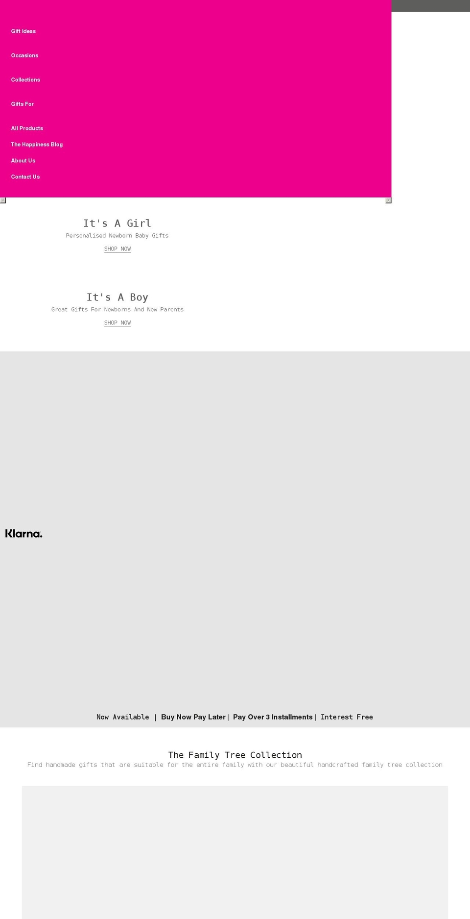 agiftofhappiness.com shopify website screenshot