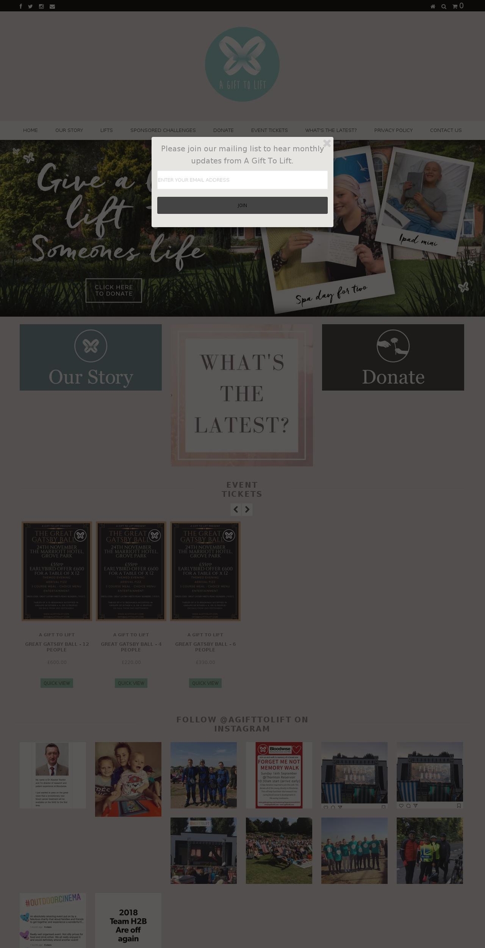 agifttolift.com — Shopify storefront screenshot