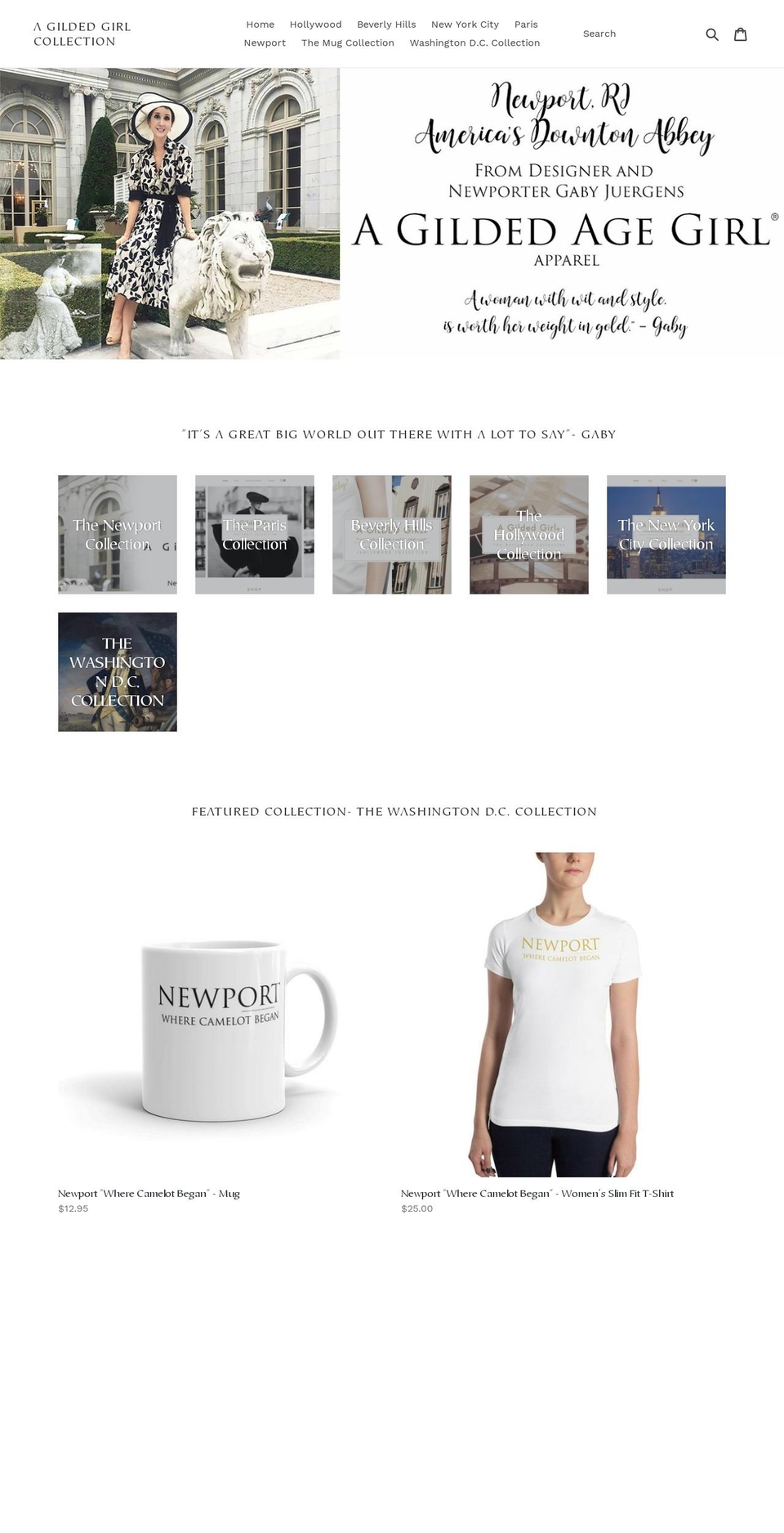 agildedagegirl.com — Shopify storefront screenshot