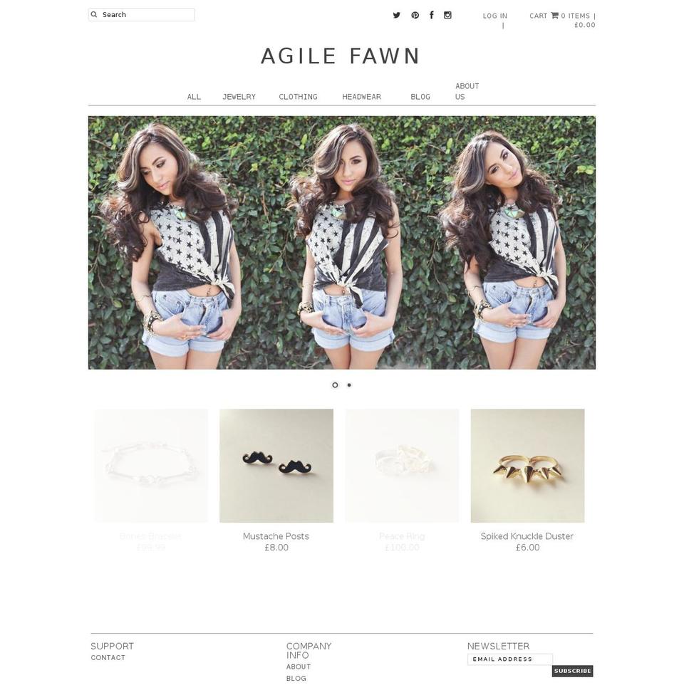 agile-fawn.myshopify.com shopify website screenshot