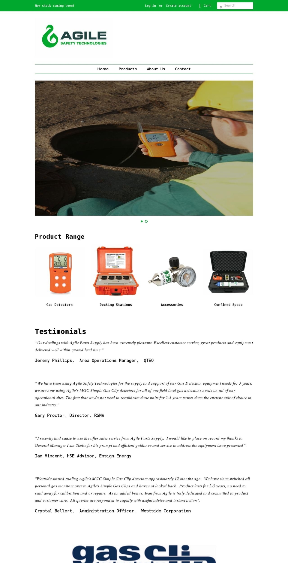 agilesafetytech.com shopify website screenshot