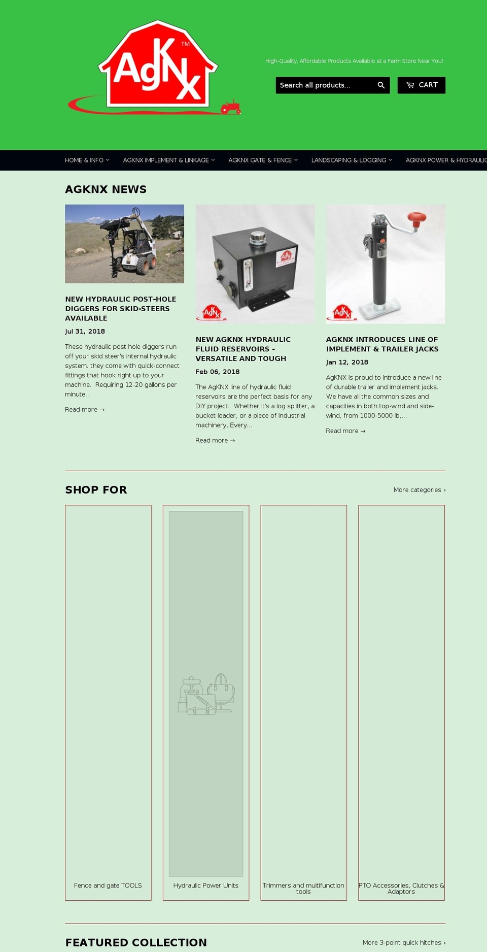 agknx.com shopify website screenshot