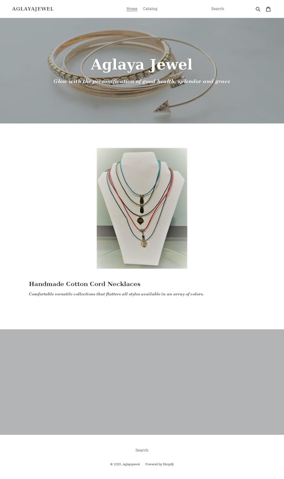 aglayajewel.com shopify website screenshot