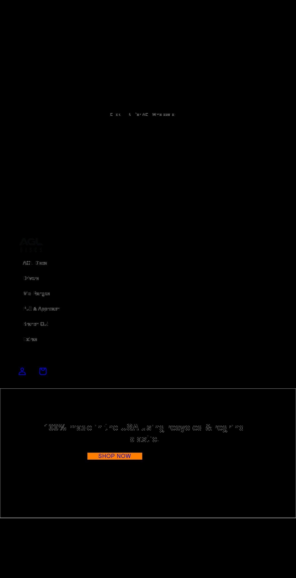 agldiscs.com shopify website screenshot
